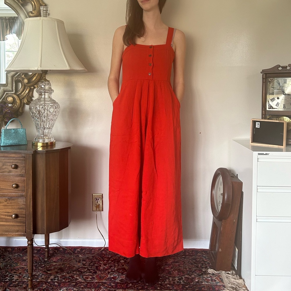 Steven Alan Red Jumpsuit